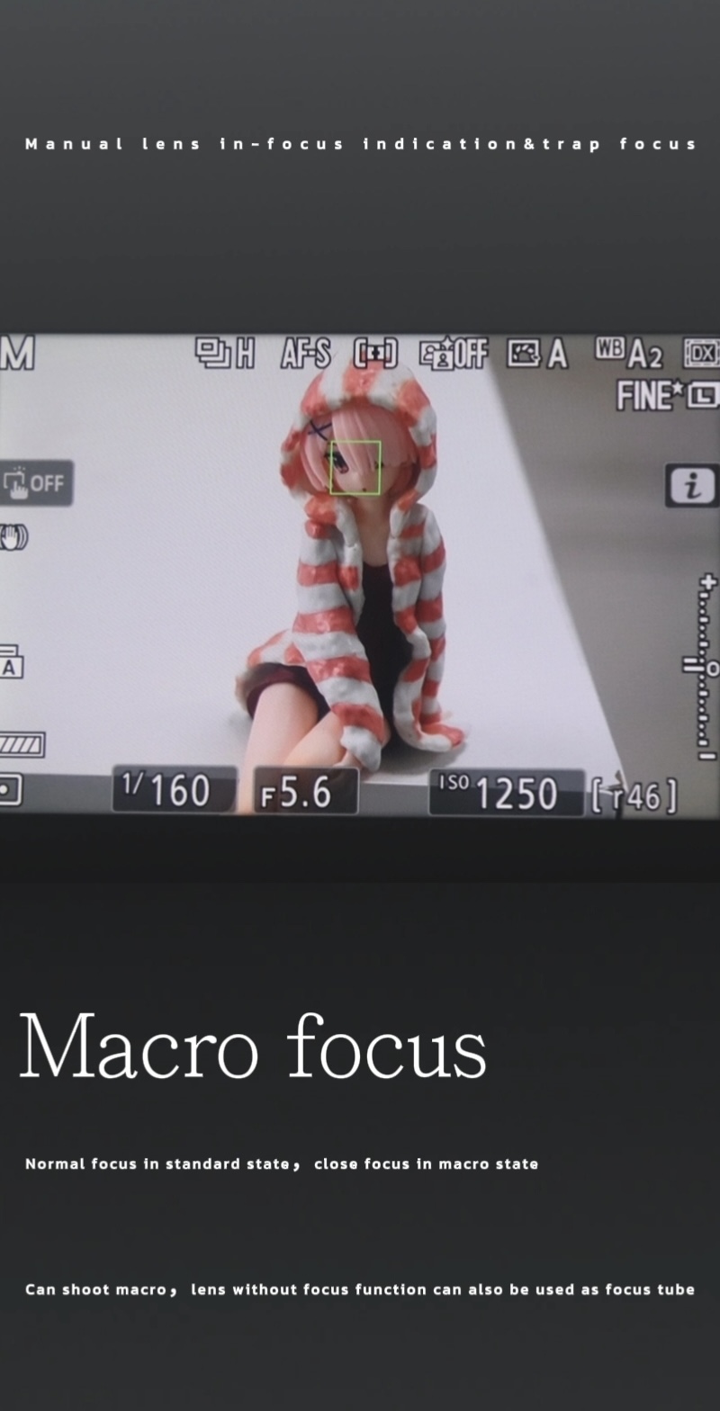 Focus confirmation on the Nikon body